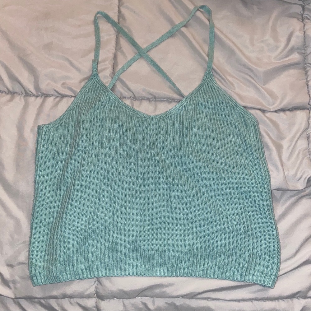 Strappy sweater tank top
